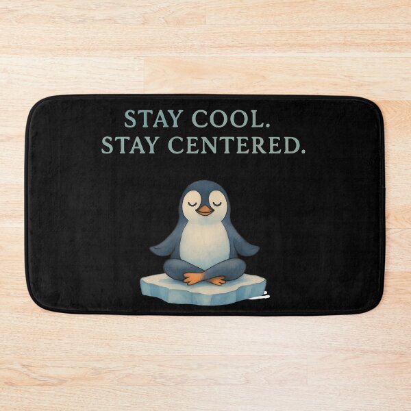 Item preview, Stay Cool. Stay Centered. – Meditating Penguin Mindfulness T-Shirt designed and sold by JaroPrints.