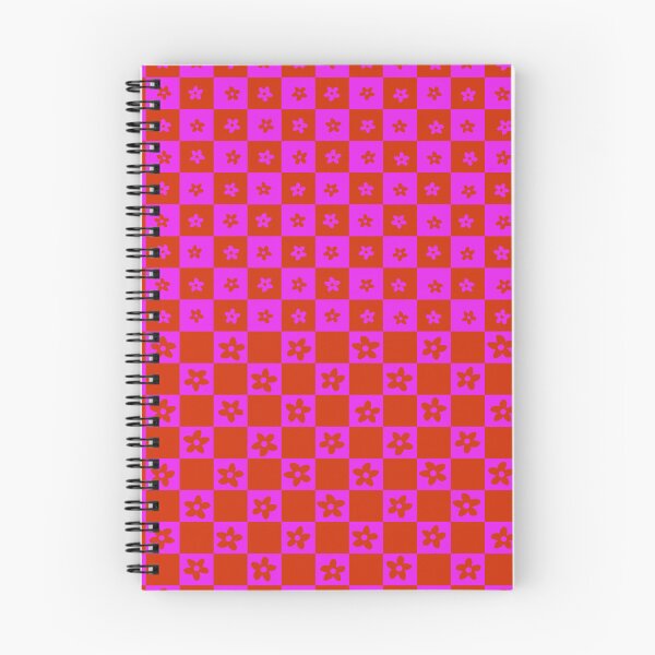 Item preview, Abstract Floral Checker Pattern 20 in Pop Red Pink designed and sold by nineFlorals.