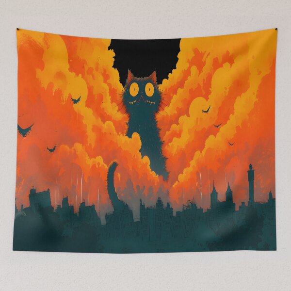 Item preview, CatZilla: Whiskers of Doom designed and sold by TheDuckprints.