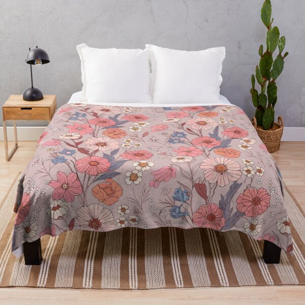 Item preview, Dreamy Vintage Wildflowers on Black designed and sold by joycrysstudio.