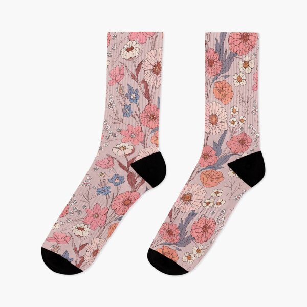 Item preview, Dreamy Vintage Wildflowers on Black designed and sold by joycrysstudio.