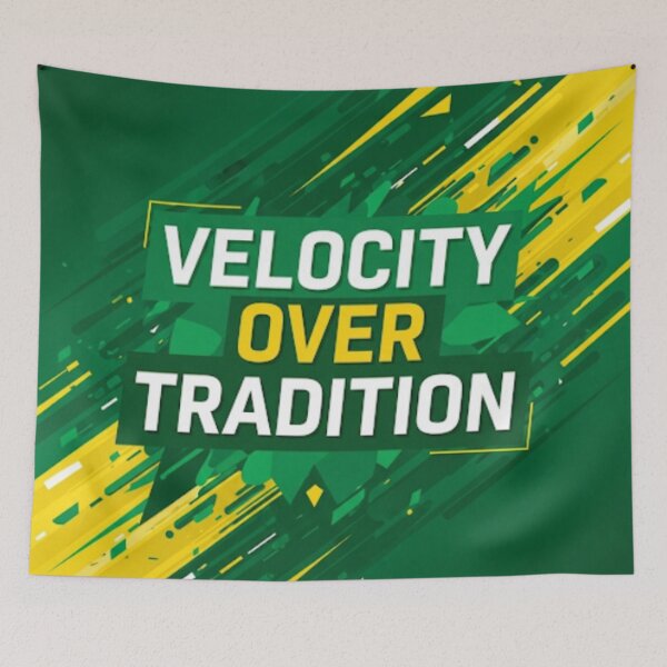 Item preview, College Poster: Velocity Over Tradition designed and sold by VarsityVibes.
