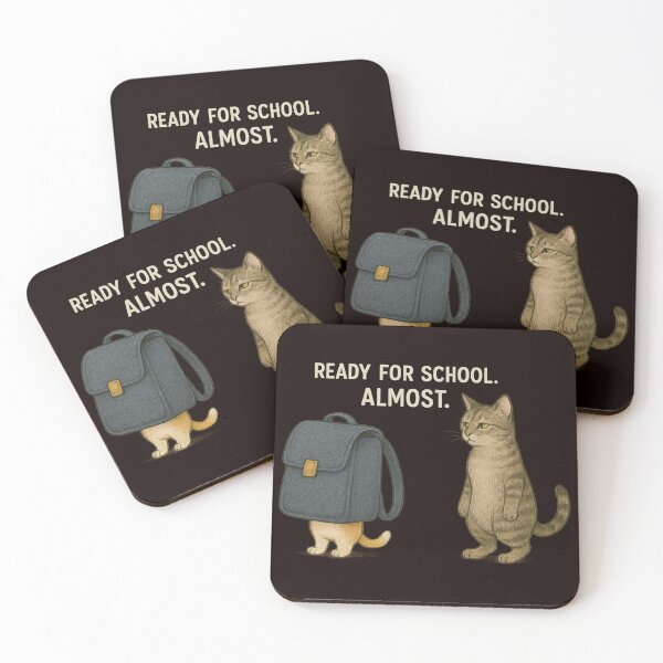 Item preview, Ready for School. Almost." – Oversized Backpack Cat designed and sold by Tadeusz1.
