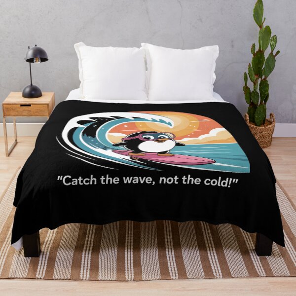 Item preview, Catch the Wave, Not the Cold! – Cute Surfing Penguin Summer T-Shirt designed and sold by JaroPrints.