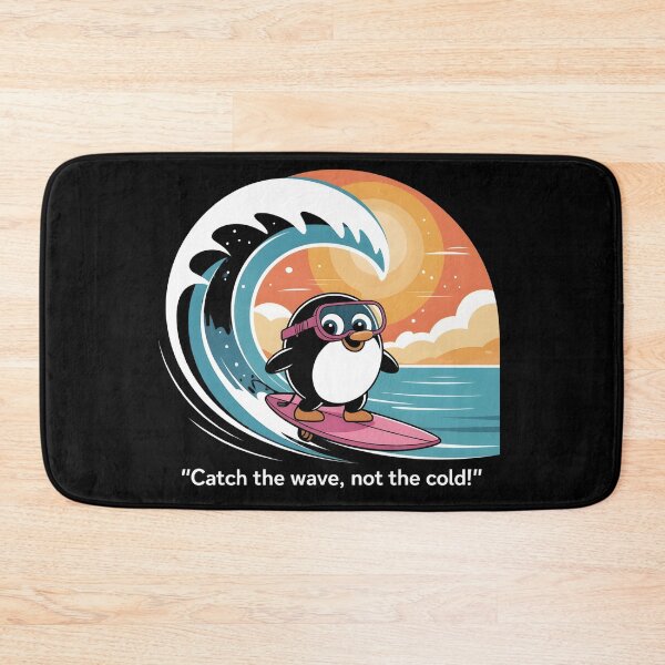 Item preview, Catch the Wave, Not the Cold! – Cute Surfing Penguin Summer T-Shirt designed and sold by JaroPrints.