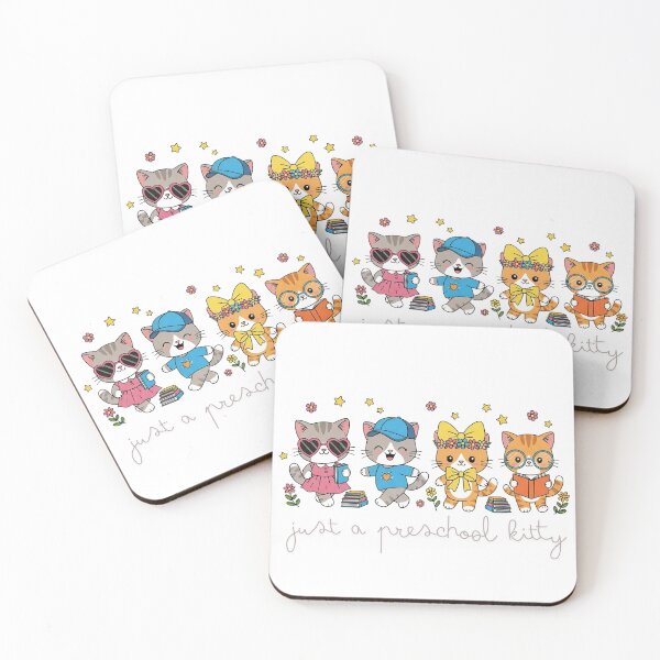 Item preview, Cute Preschool Kitty Friends Digita | Back to School Kitten Illustration| Cute t-shirt designed and sold by Nexloft.