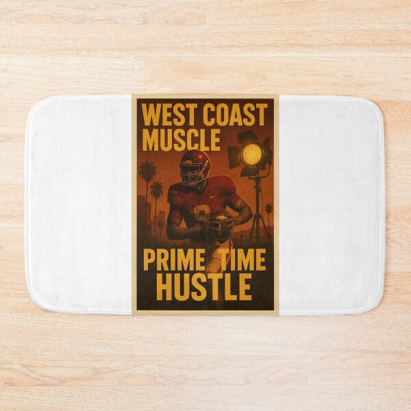 Item preview, College Poster: West Coast Muscle, Prime Time Hustle designed and sold by VarsityVibes.