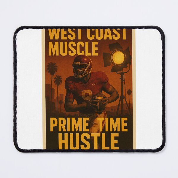 Item preview, College Poster: West Coast Muscle, Prime Time Hustle designed and sold by VarsityVibes.