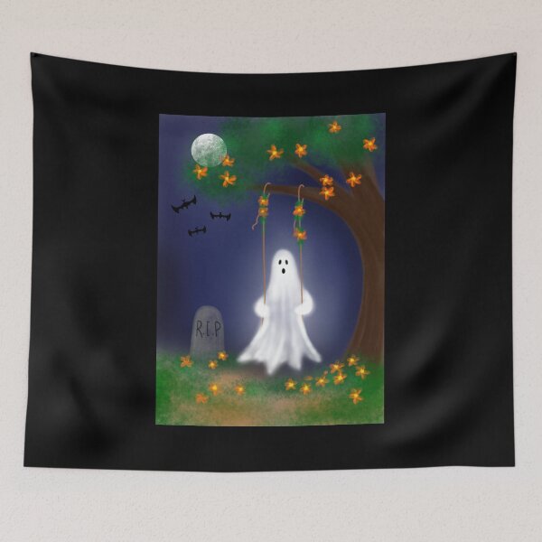 Item preview, Halloween. Swinging Ghost designed and sold by Hallie Odom.