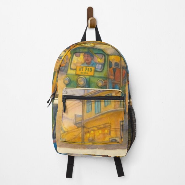 Item preview, Tuk-Tuk Ride in Bangkok – Watercolor Street Scene designed and sold by NOKKI--NOKKI.