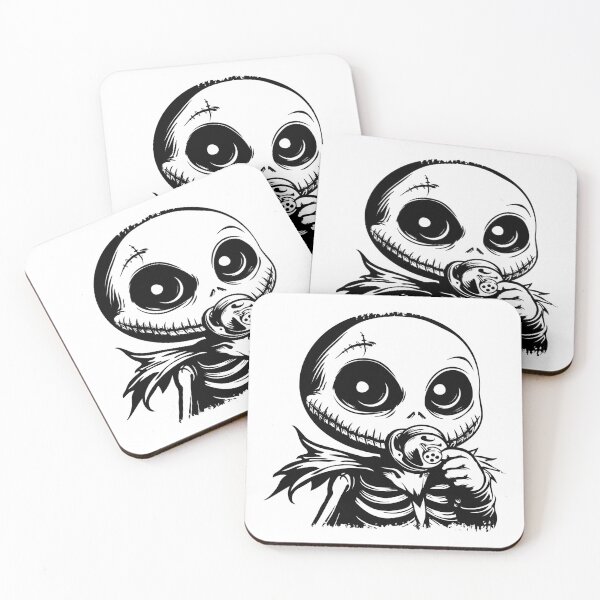Item preview, Creepy Cute Skeleton Baby | Gothic Halloween Pacifier Art designed and sold by inkoutninja.