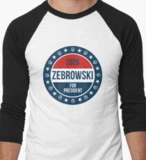 LPOTL Zebrowski For President Men's Baseball ¾ T-Shirt
