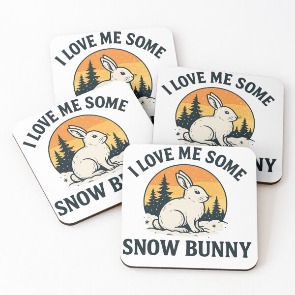 Item preview, I Love Me Some Snow Bunny – Cute Winter Rabbit Vintage Sunset Design designed and sold by TLG-Supply.