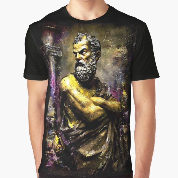 Item preview, Plato – Bronze Mind Portrait Tee designed and sold by Somnagraphs.