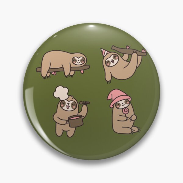 Item preview, kawaii sloth mood classic sticker designed and sold by anandsiva2703.