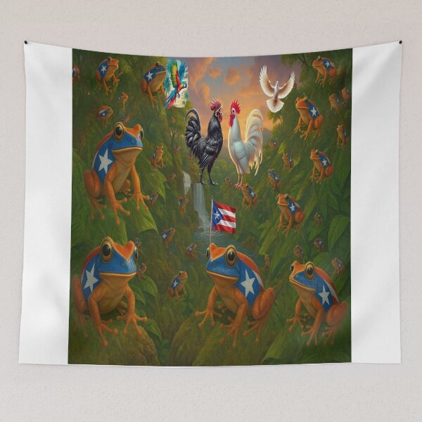 Item preview, “Where the Coquí Sings, Hell Trembles” designed and sold by Bigornia.