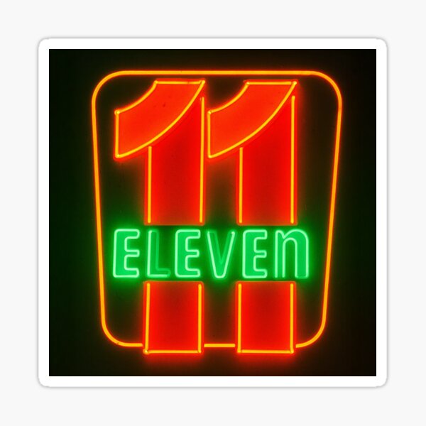 Item preview, ELEVEN /11 Neon  designed and sold by stickeeyard.