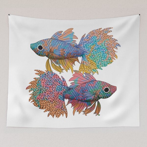 Item preview, Fighting Fish designed and sold by Karin Taylor.