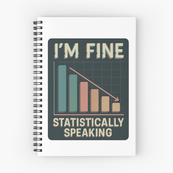 Item preview, I’m Fine (Statistically Speaking) – Sarcastic Graph Humor Design designed and sold by VibeSnax.