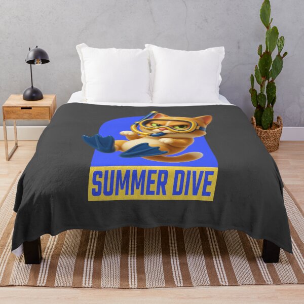 Item preview, Snorkeling Cat with Flippers – Summer Dive Adventure designed and sold by iamwonderkitty.