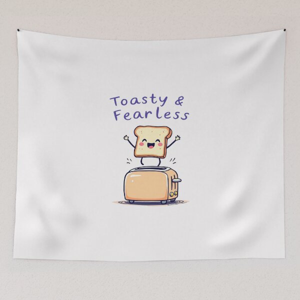 Item preview, There is a toasty and fearless toaster with a toaster on top designed and sold by cafegrafis.