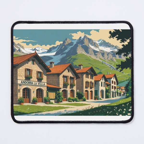 Item preview, Andorra la Vella – vintage mountain design and alpine architecture designed and sold by StormArte.