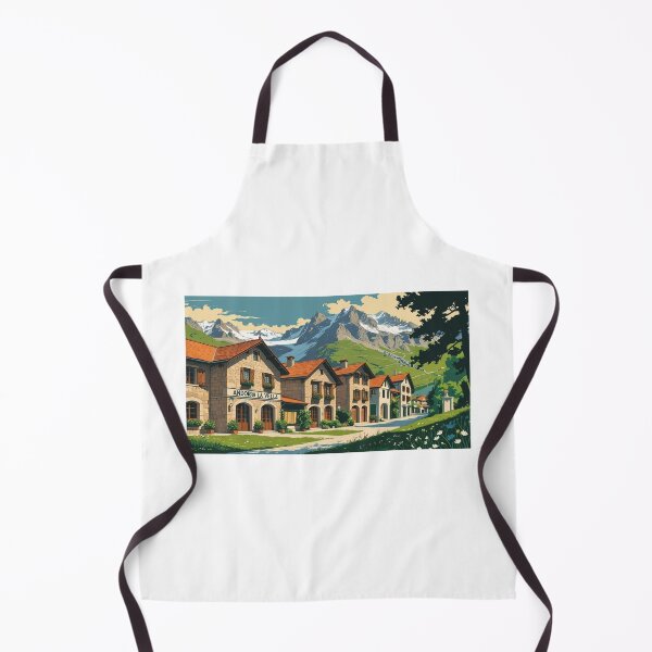 Item preview, Andorra la Vella – vintage mountain design and alpine architecture designed and sold by StormArte.
