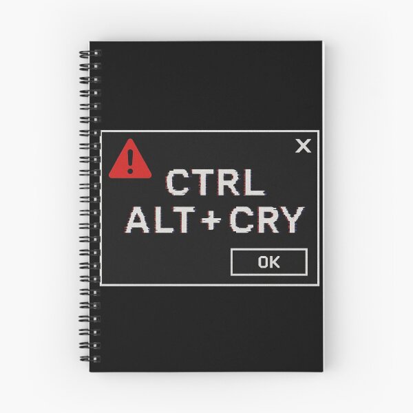 Item preview, CTRL ALT + CRY – Glitched Error Window Design for Overthinkers & Emos designed and sold by notokstudio.