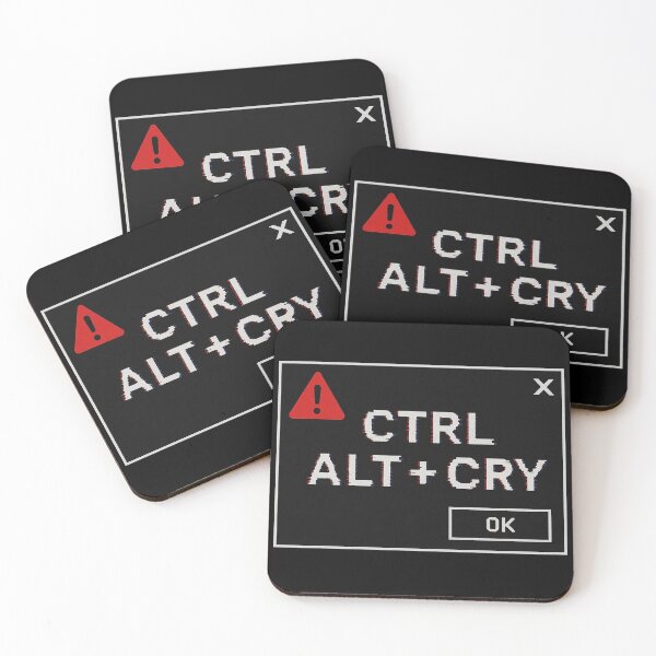 Item preview, CTRL ALT + CRY – Glitched Error Window Design for Overthinkers & Emos designed and sold by notokstudio.