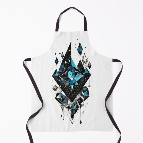 Item preview, Geometric Crystal Explosion – Blue Diamond Abstract Art designed and sold by Finally Awake.