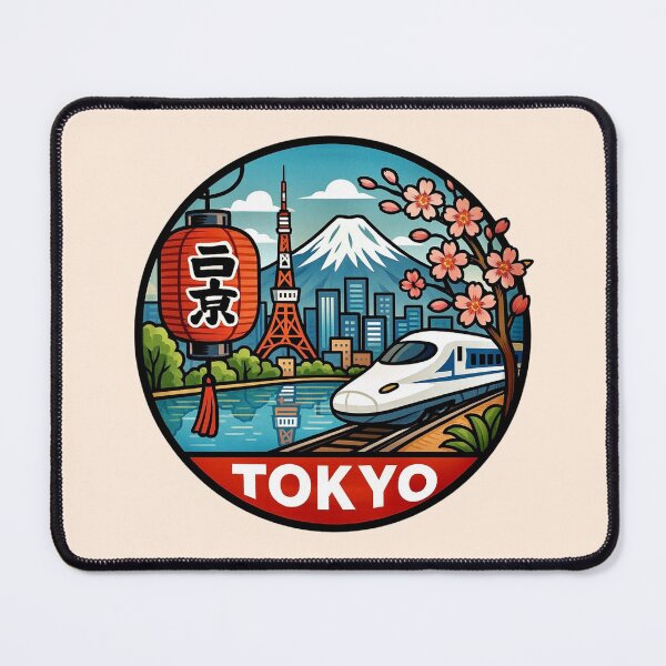 Item preview, Tokyo - Mount Fuji, Lantern & Cherry Blossoms designed and sold by Myra365Art.