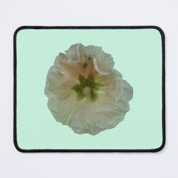 Item preview, pastel peach hollyhock designed and sold by ThePlantGoblin.