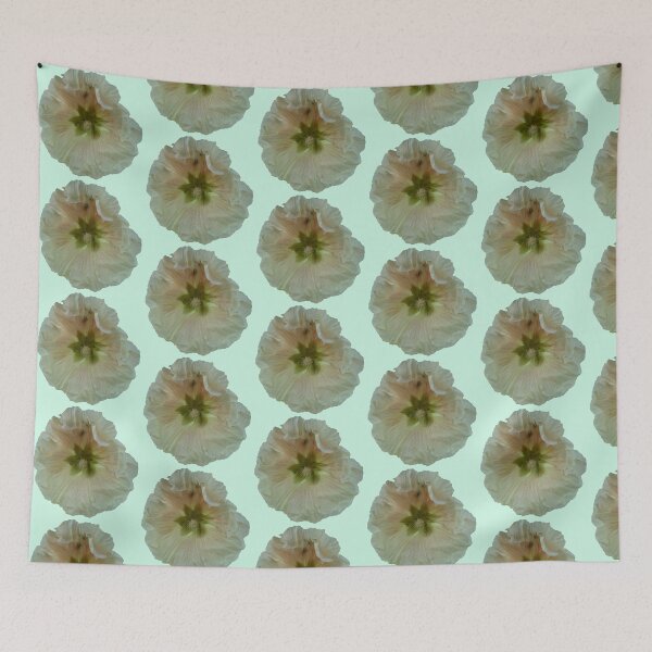 Item preview, pastel peach hollyhock designed and sold by ThePlantGoblin.