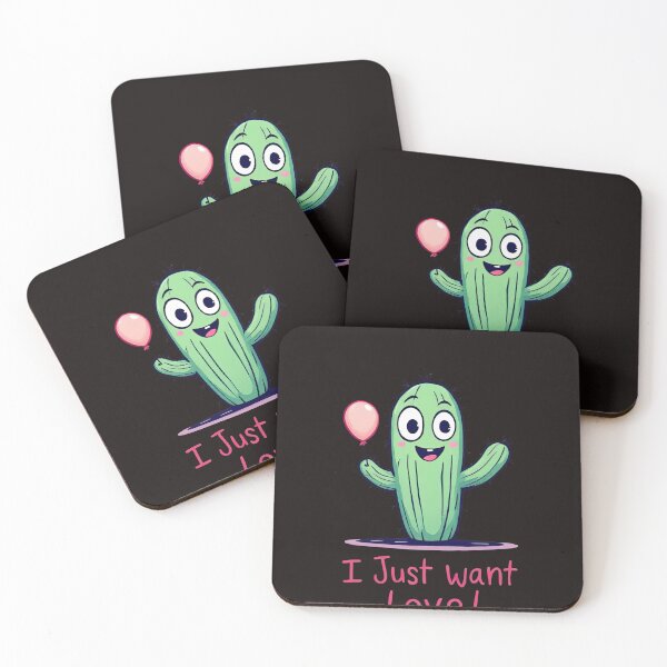 Item preview, A close up of a cactus with a balloon in its hand designed and sold by cafegrafis.