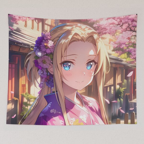Item preview, Alice Zuberg Cherry Blossom Sword Art Online Anime Kimono designed and sold by juniorcastros.