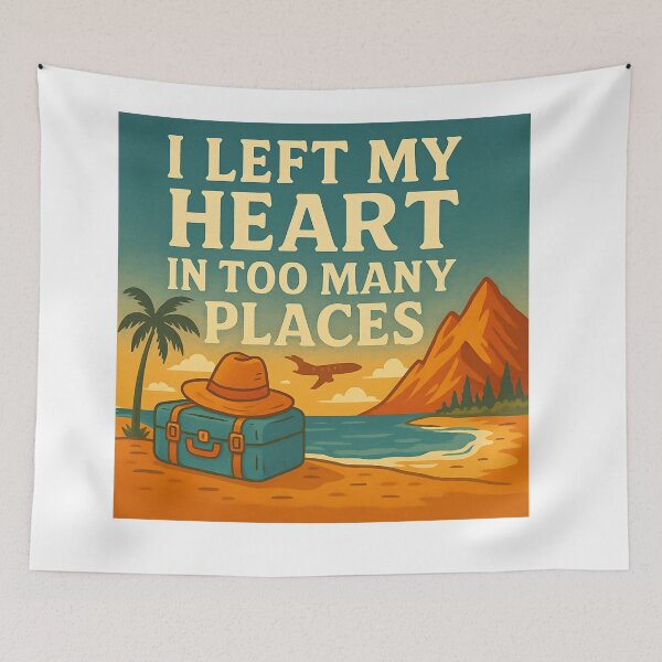 Item preview, I Left my Heart in too many places (Colorful Design for Travel Lover 1) designed and sold by Lydian Dreams.