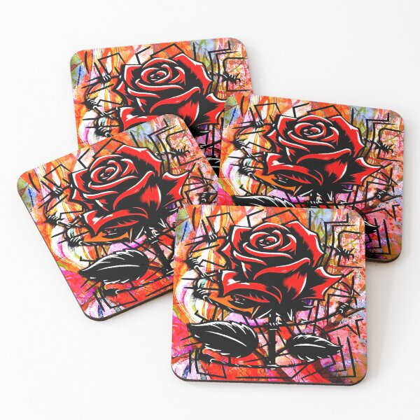 Item preview, Red Rose Graffiti designed and sold by ViaARTfactory.