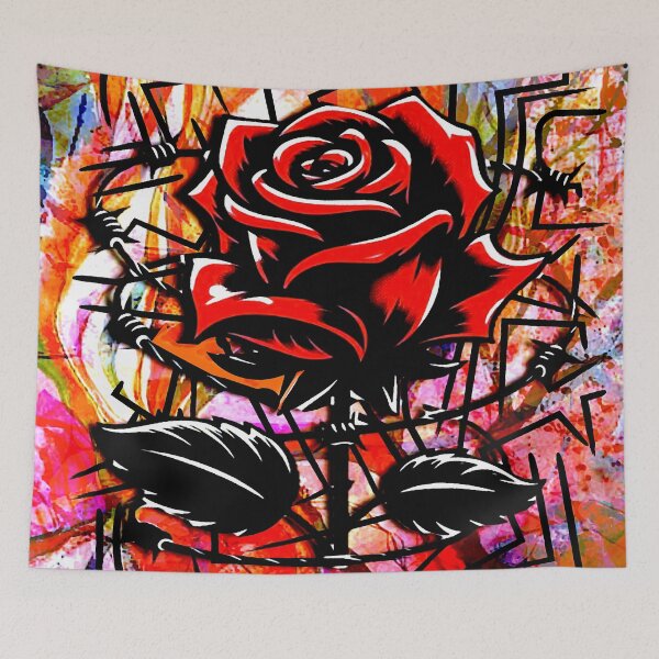 Item preview, Red Rose Graffiti designed and sold by ViaARTfactory.