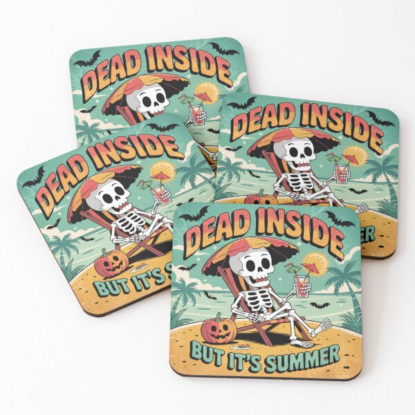 Item preview, Dead Inside But It’s Summer – Funny Skeleton Beach Vibes Design designed and sold by Aredbox.