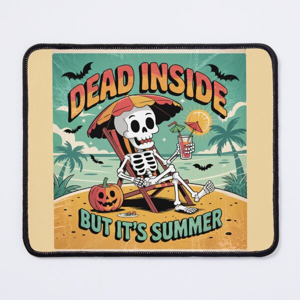 Item preview, Dead Inside But It’s Summer – Funny Skeleton Beach Vibes Design designed and sold by Aredbox.