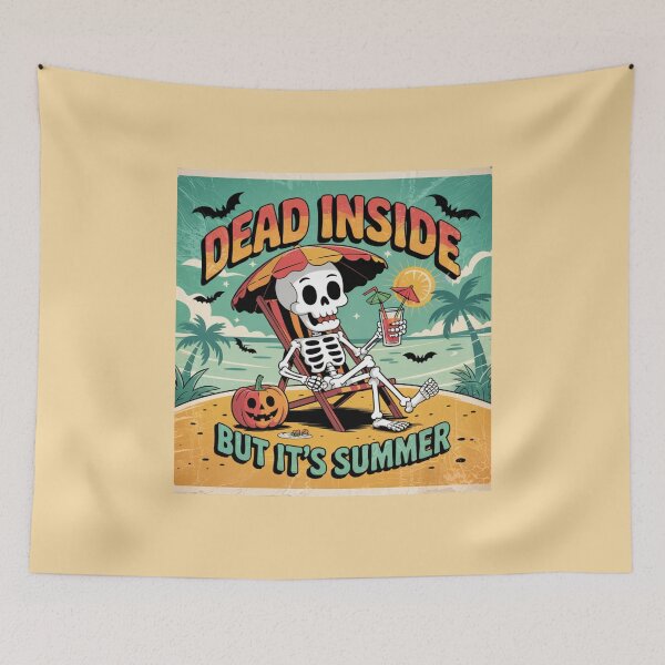 Item preview, Dead Inside But It’s Summer – Funny Skeleton Beach Vibes Design designed and sold by Aredbox.