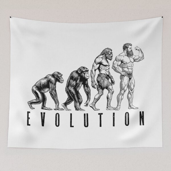 Item preview, Bodybuilder Strongman Funny Evolution Mass Bodybuilding Gym designed and sold by GrandeDuc.
