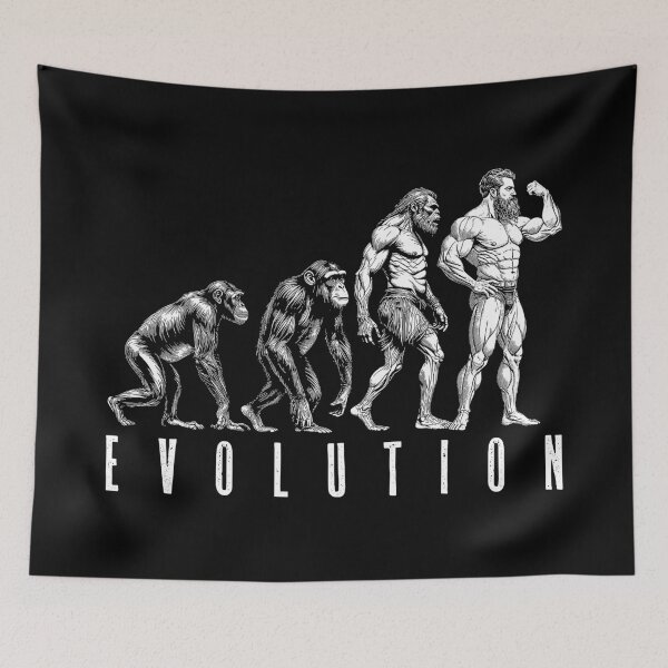 Item preview, Bodybuilder Strongman Funny Evolution Mass Bodybuilding Gym designed and sold by GrandeDuc.