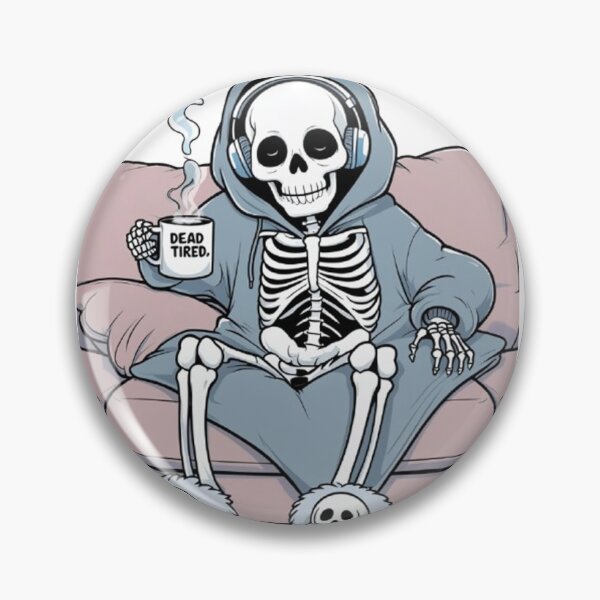 Artikelvorschau, Dead Tired – Faules Skelett im Kapuzenpullover Lustiges T-Shirt Design entworfen und verkauft von ArghavanMardani.