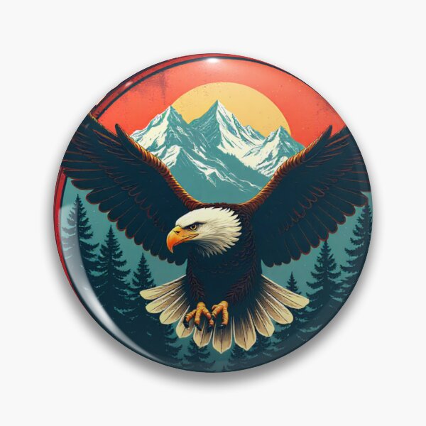 Item preview, Bald Eagle Retro Badge Design  designed and sold by Styylee.