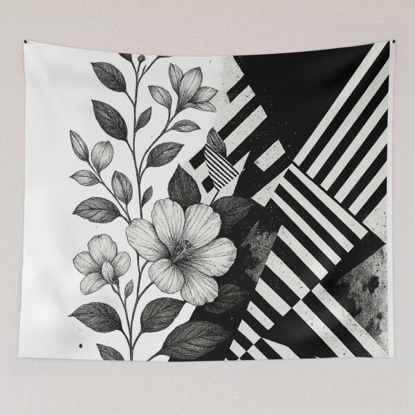 Artikelvorschau, Floral Geometry Contrast entworfen und verkauft von Bernd Friese.