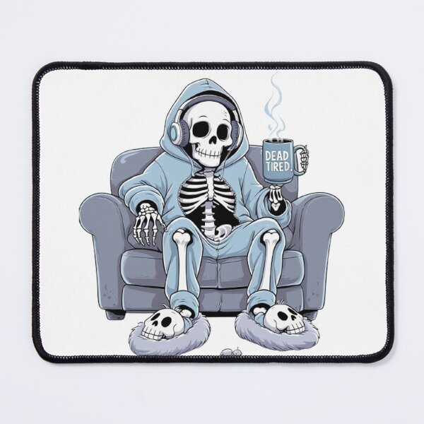 Item preview,  Dead Tired – Lazy Skeleton in Hoodie Funny T-Shirt Design designed and sold by ArghavanMardani.
