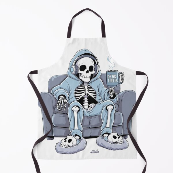 Item preview,  Dead Tired – Lazy Skeleton in Hoodie Funny T-Shirt Design designed and sold by ArghavanMardani.