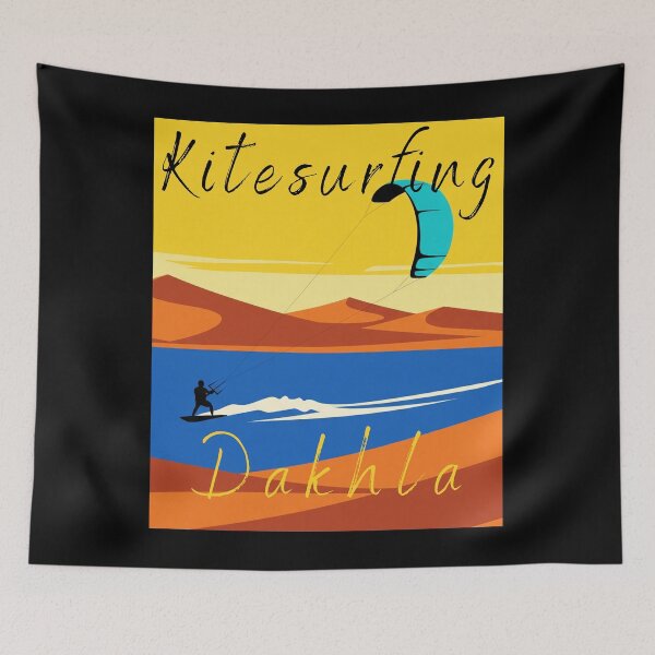 Item preview, Kitesurfing Dakhla Water sports Kitesurf Kiteboarding Funny Design T-Shirt designed and sold by MojNetSerwis WWK.