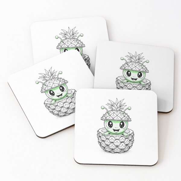 Item preview, Kawaii Pineapple Alien – Tropical Creature designed and sold by ArtGeo68.